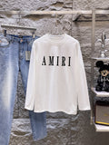 AMIRI Serif Logo Graphic Long‑Sleeve Tee