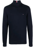 Tommy Hilfiger logo-embroidered turtleneck jumper