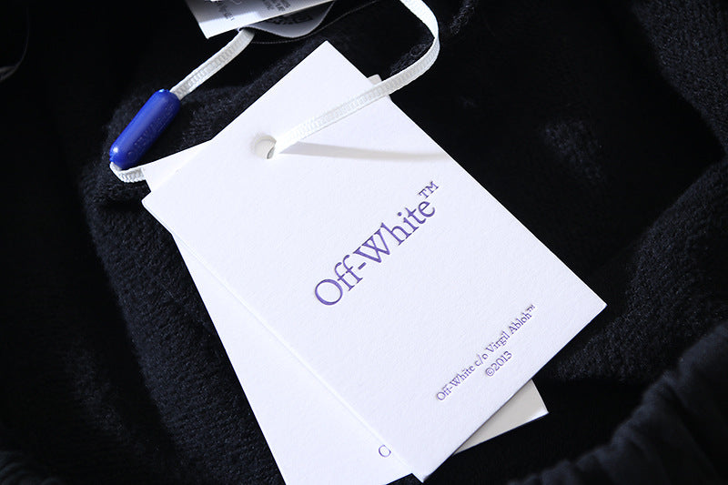 OFF-WHITE "Brushstroke Arrow" Dual-Leg Pocket Sweatshorts