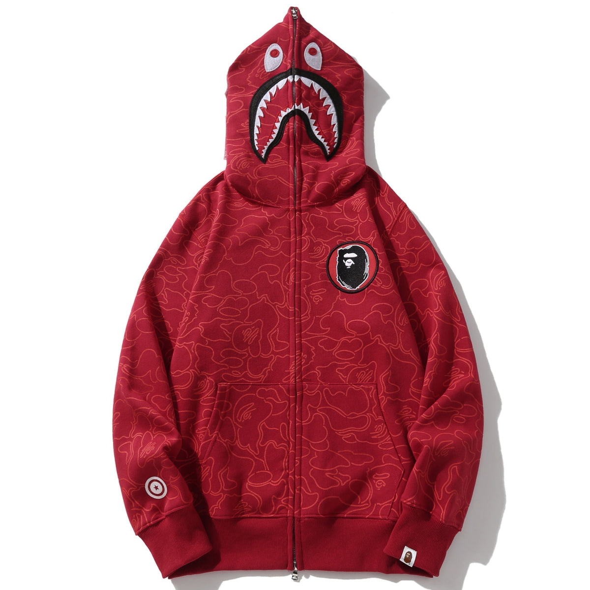 BAPE Shark Full-Zip Hoodie - Blue, Green & Red