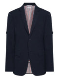 Thom Browne wool seersucker sportcoat with armbands