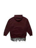 4SDESIGNS New Mexico feather-trim hoodie