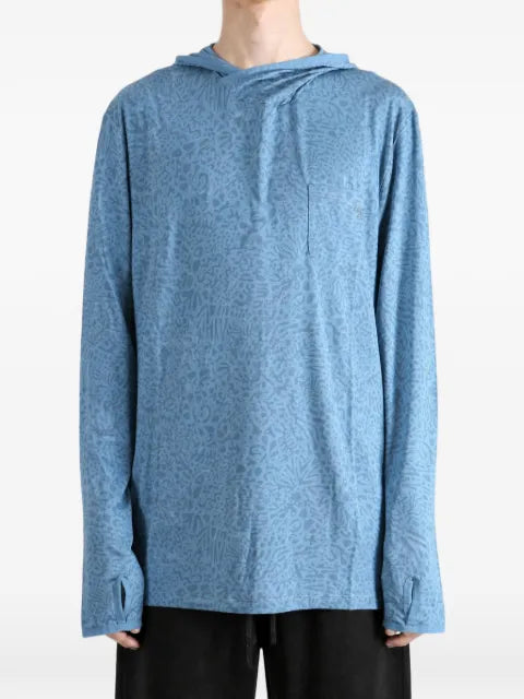 Free Fly abstract-print chest-pocket hoodie
