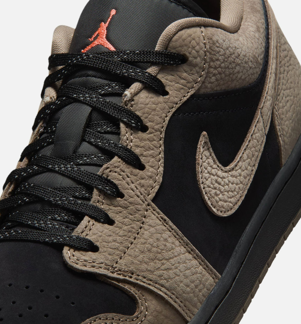 Air Jordan 1 Low SE Mens Lifestyle Shoe - Black/Olive Grey/Light Wild Mango