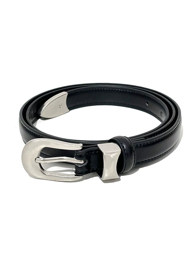 Our Legacy Vintage Metal Buckle Full Grain Leather Unisex Waist Belt