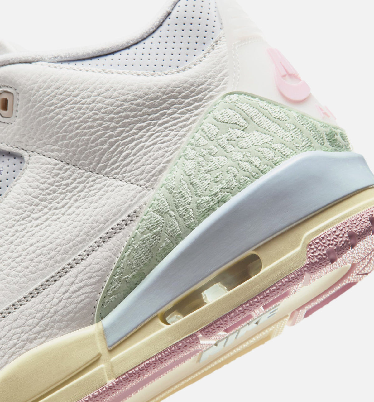Air Jordan 3 Retro 'Sail and Jade Aura' - Men's Lifestyle Sneaker (Sail/Jade Aura/Aura/Iced Carmine)