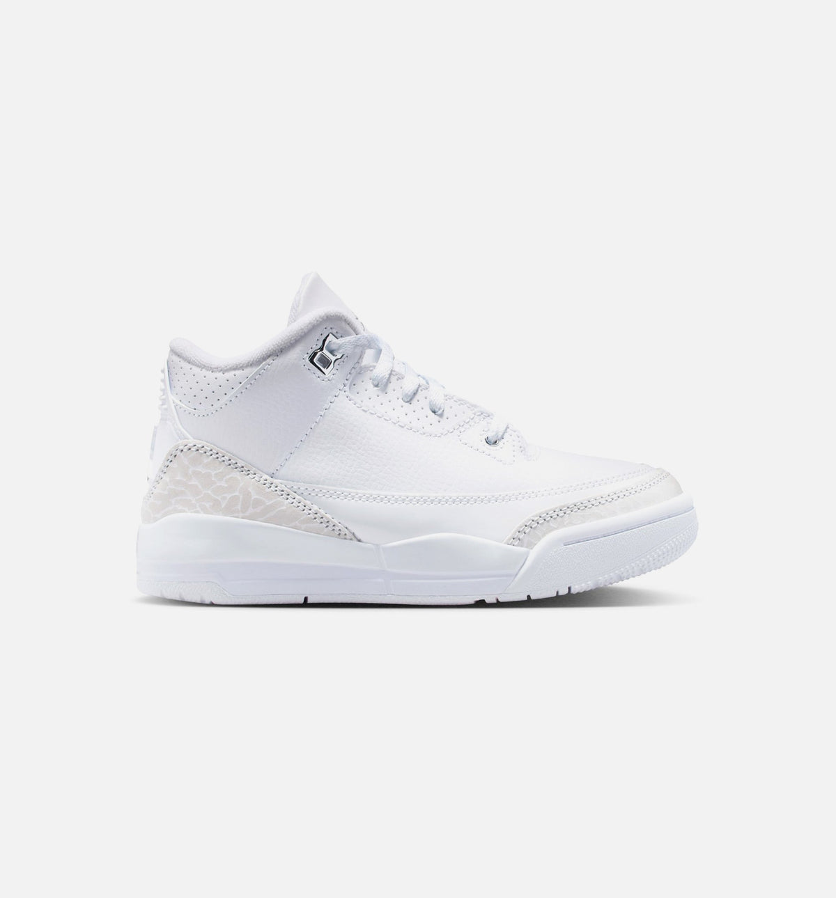 Air Jordan 3 Retro White / Metallic Silver Preschool Lifestyle Shoes (PS)