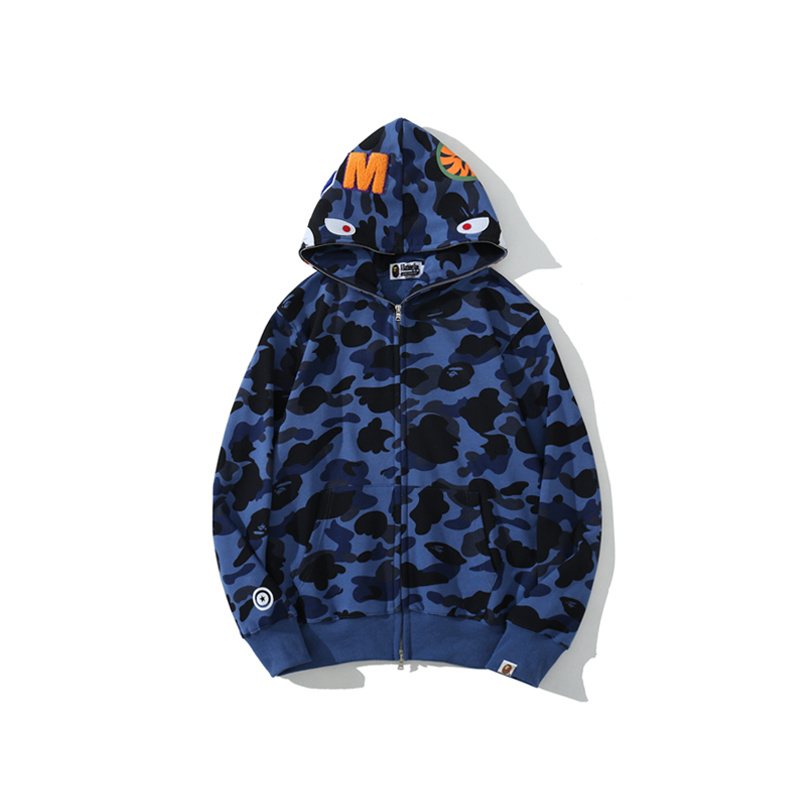 BAPE WGM Shark Camo Zip Hoodie