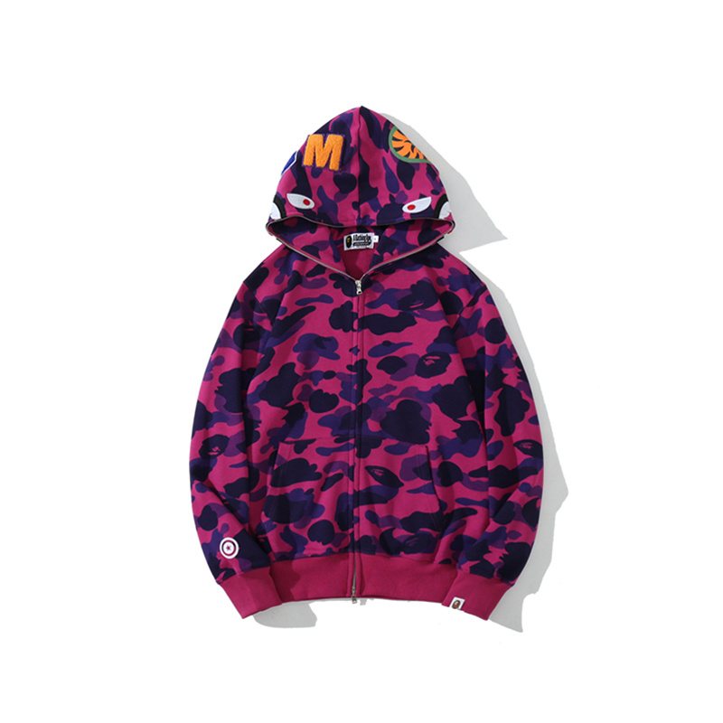 BAPE WGM Shark Camo Zip Hoodie