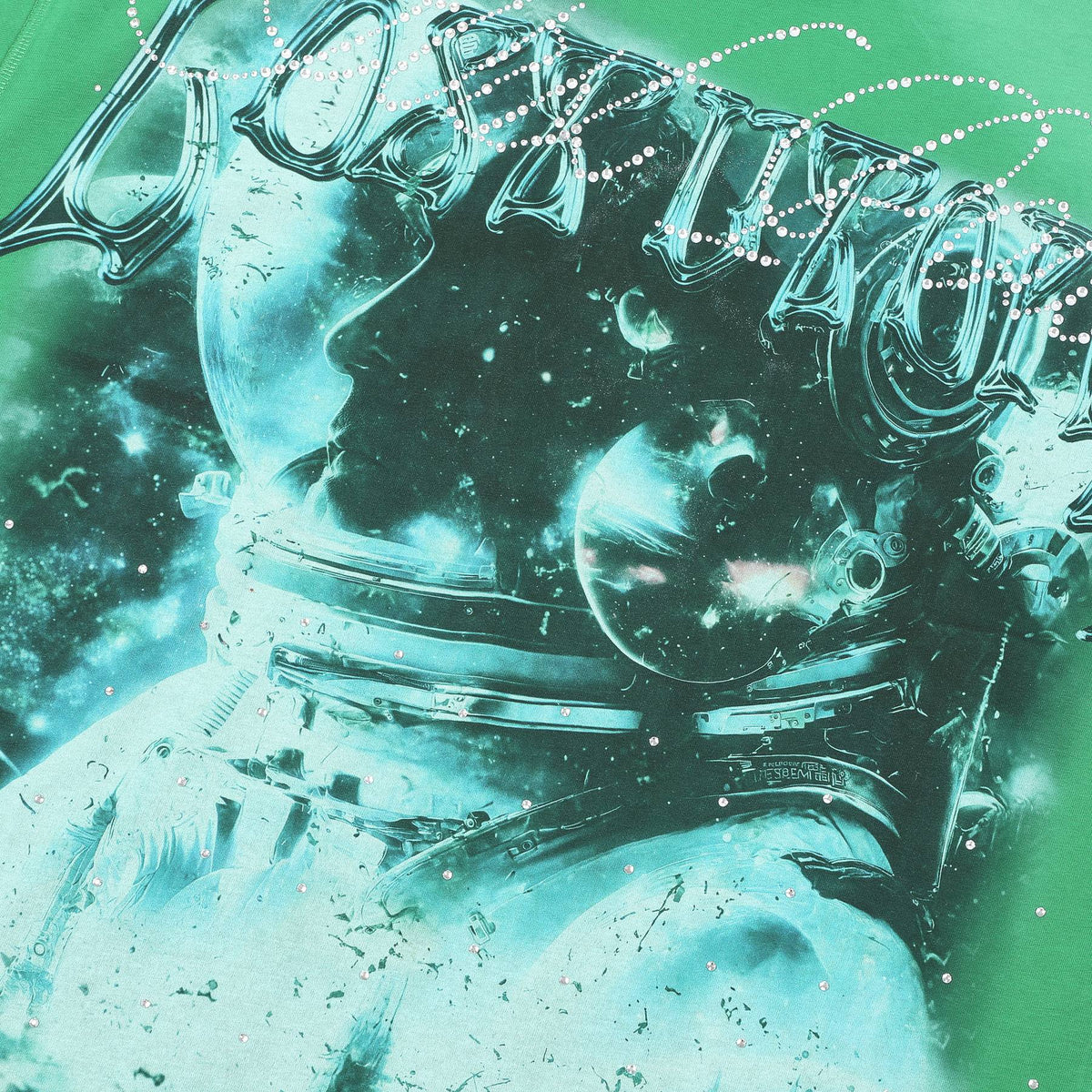 FIRST ROW Lost Utopia Universe Astronaut Cropped T-Shirt