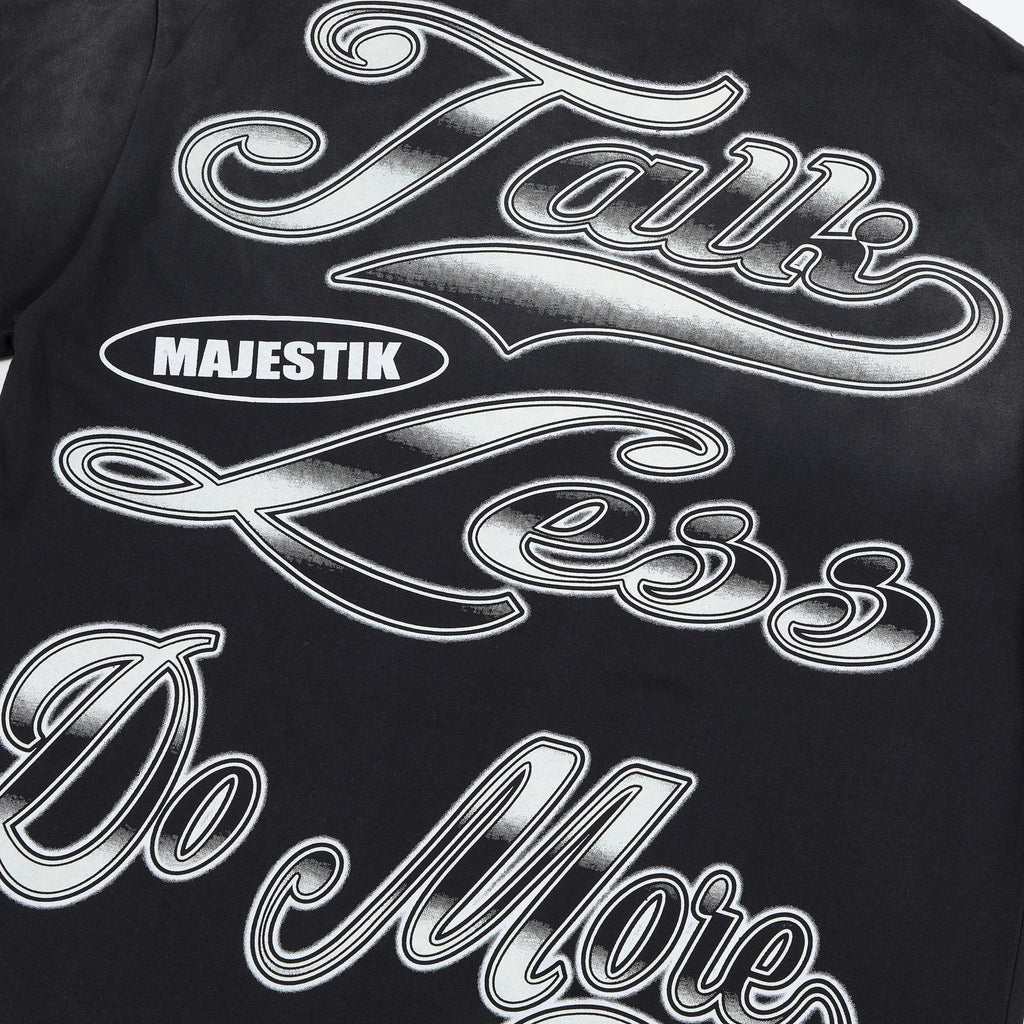MAJESTIK City View Rhinestone Football Graphic T-Shirt