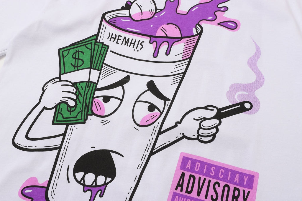 THAT'S A AWFUL LOT OF COUGH SYRUP White Front & Back Graphic T-Shirt