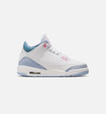 Air Jordan 3 Retro Cobalt Bliss Grade School Lifestyle Shoe – White/Cobalt Bliss/Football Grey/Pink Glow