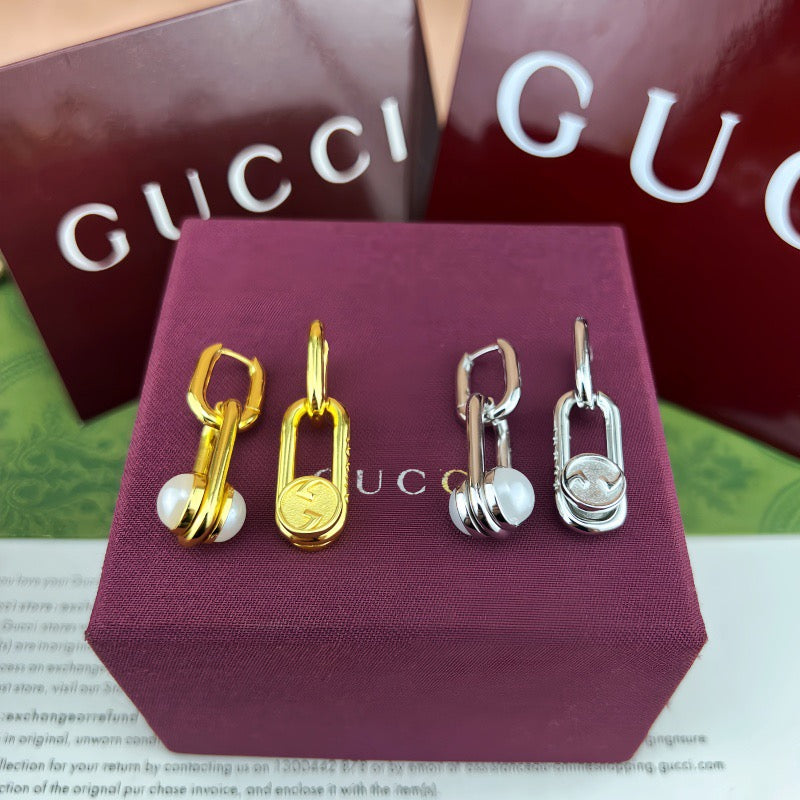 Gucci Dangling Pearl Earrings