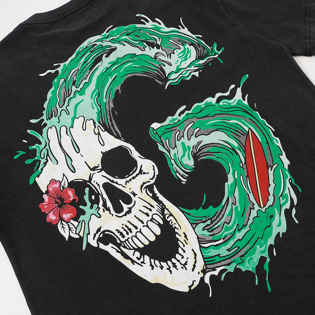 Godspeed Tropical Skull Wave Graphic T-Shirt