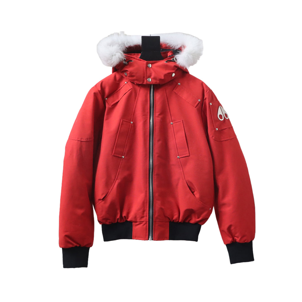 Moose Knuckles Original Ballistic Neoshear Bomber Jacket Red