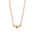 TIFFANY HARDWEAR GOLD DOUBLE LINK NECKLACE