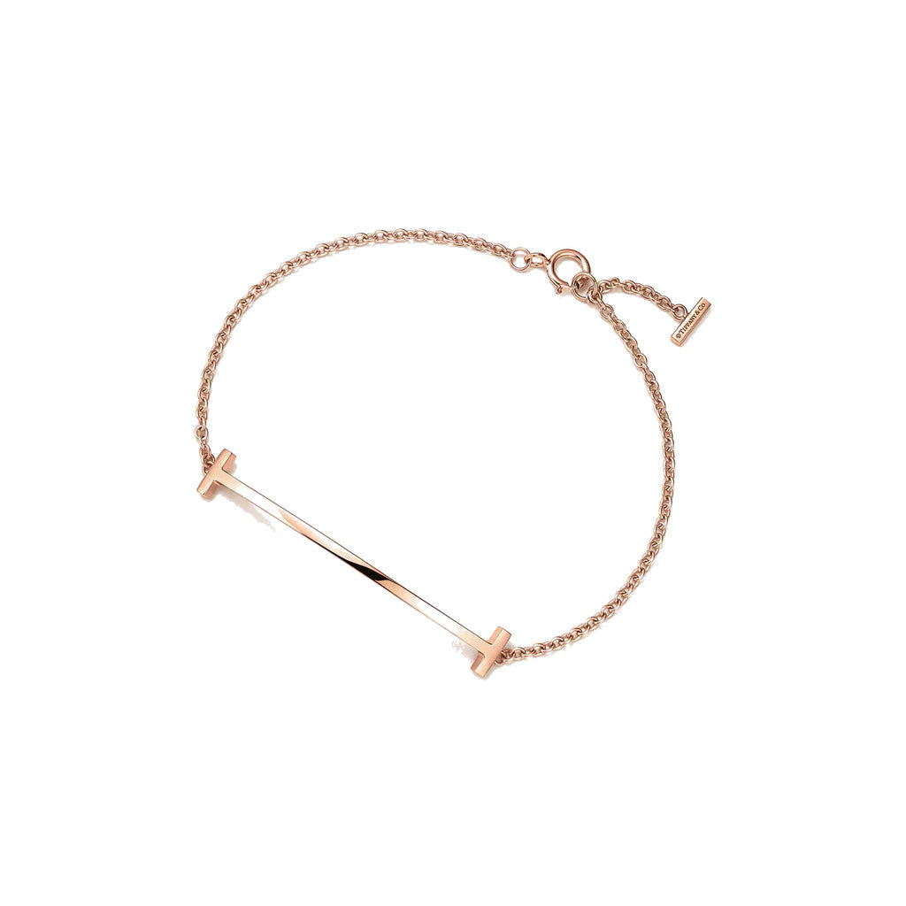 Tiffany Style Smile Cubic Zirconia 18K Gold-Plated Bracelet