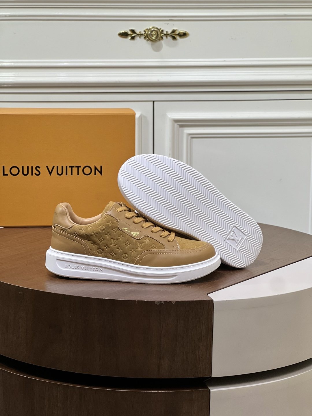 Louis Vuitton Tan Monogram Low-Top Sneakers