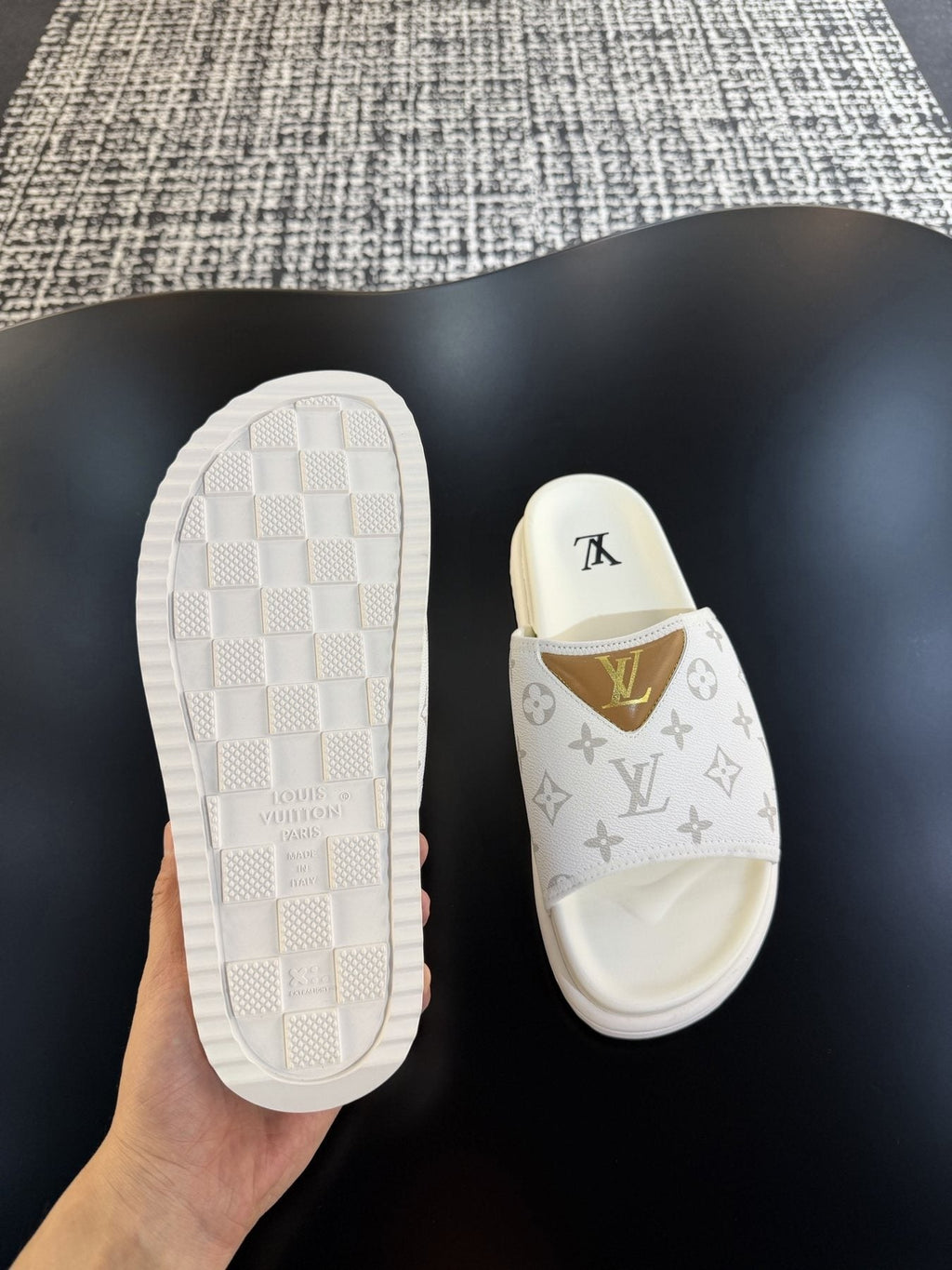 Louis Vuitton Monogram V Slide Sandals