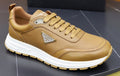 Prada Leather Lace-Up Sneakers
