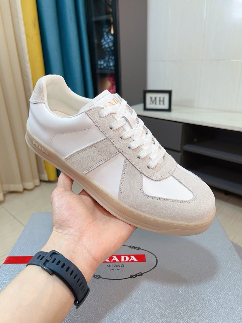 Prada Men's Contrast Panel Sneakers