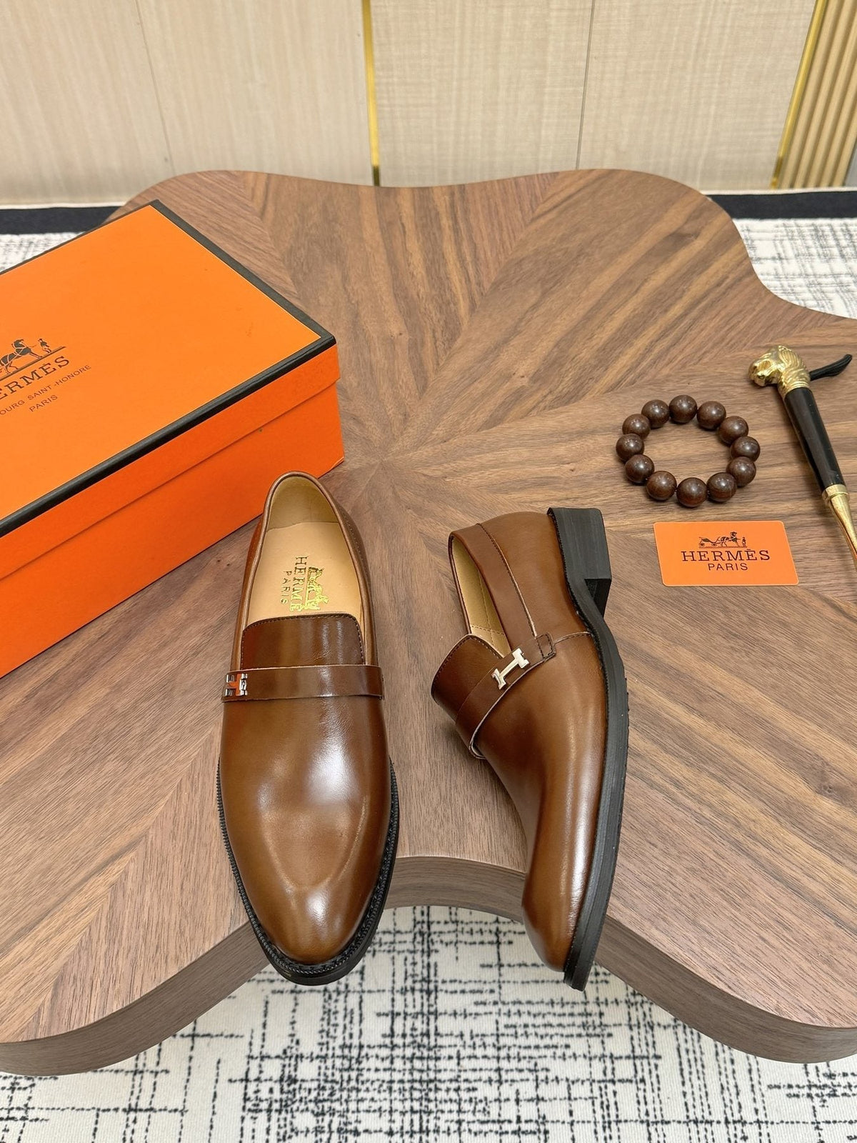 Hermès Metal H-Hardware Loafers