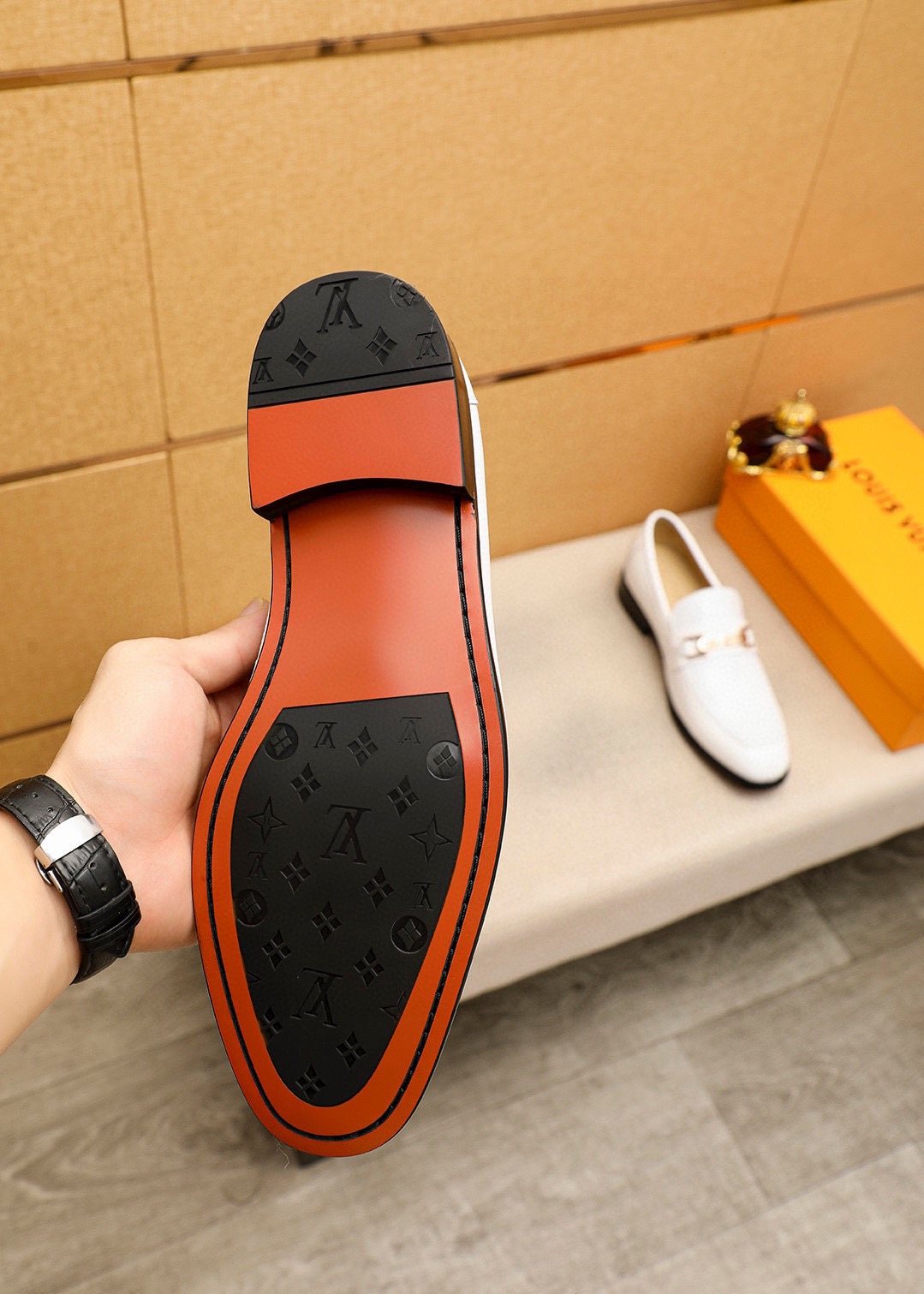 Louis Vuitton Men's Textured Bar Loafers