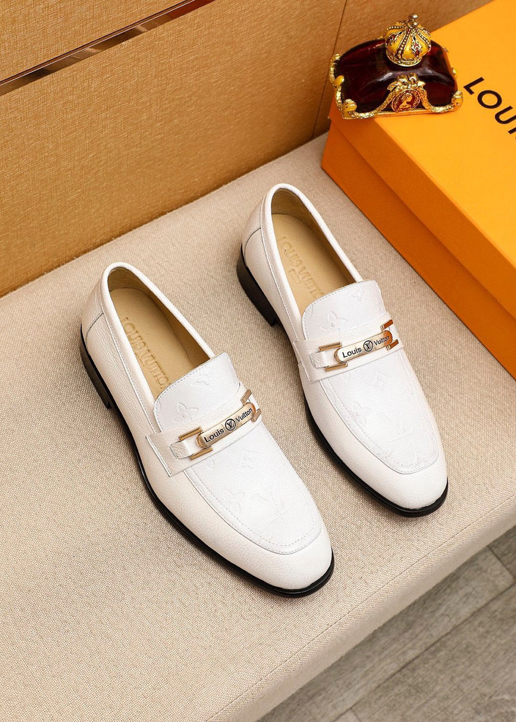 Louis Vuitton Men's Textured Bar Loafers