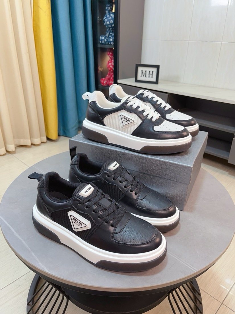 Prada Men's Triangular Logo Sneakers
