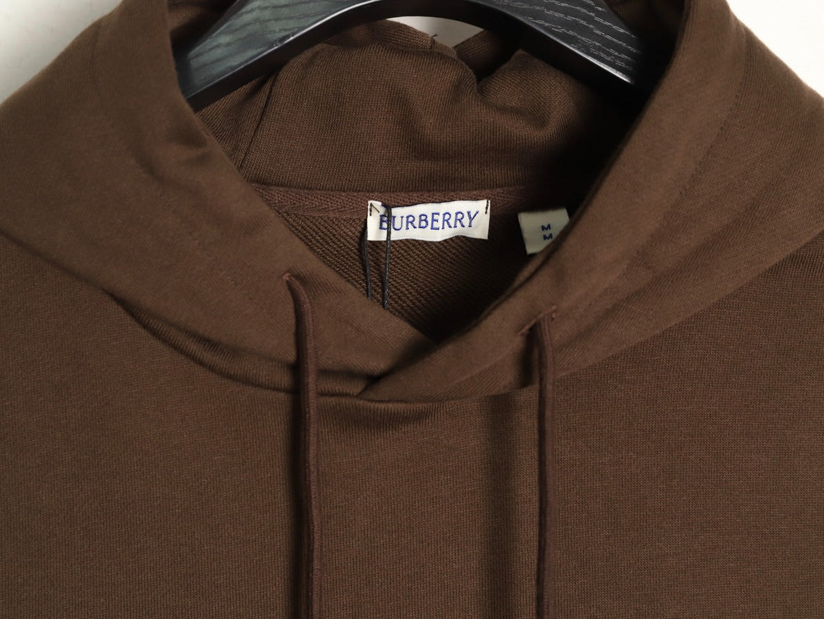 Burberry 25FW Logo-Print Pullover Hoodie - Dark Brown