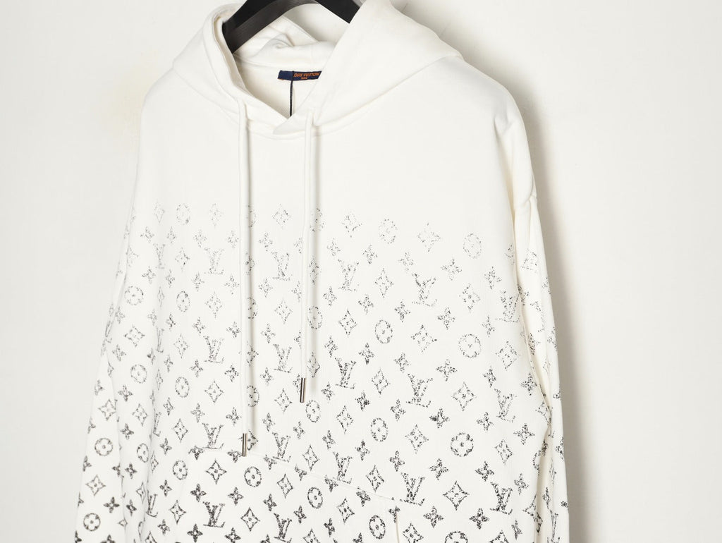 Louis Vuitton Gradient Monogram-Style Pullover Hoodie - White
